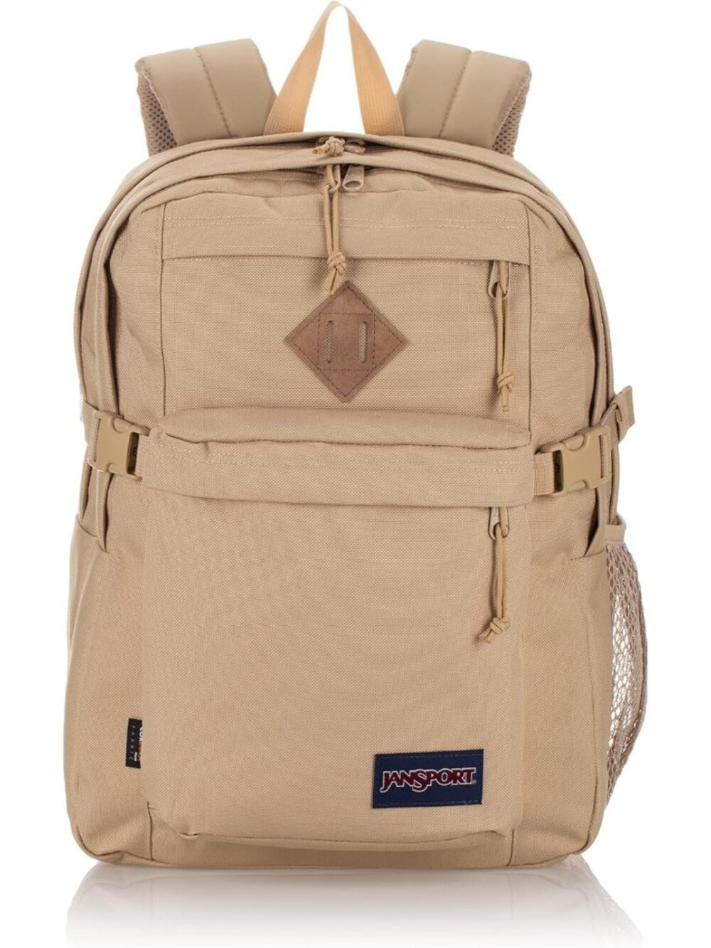 Stylish Travel & Work Backpack with 15-Inch Laptop Compartment & Leather Trim